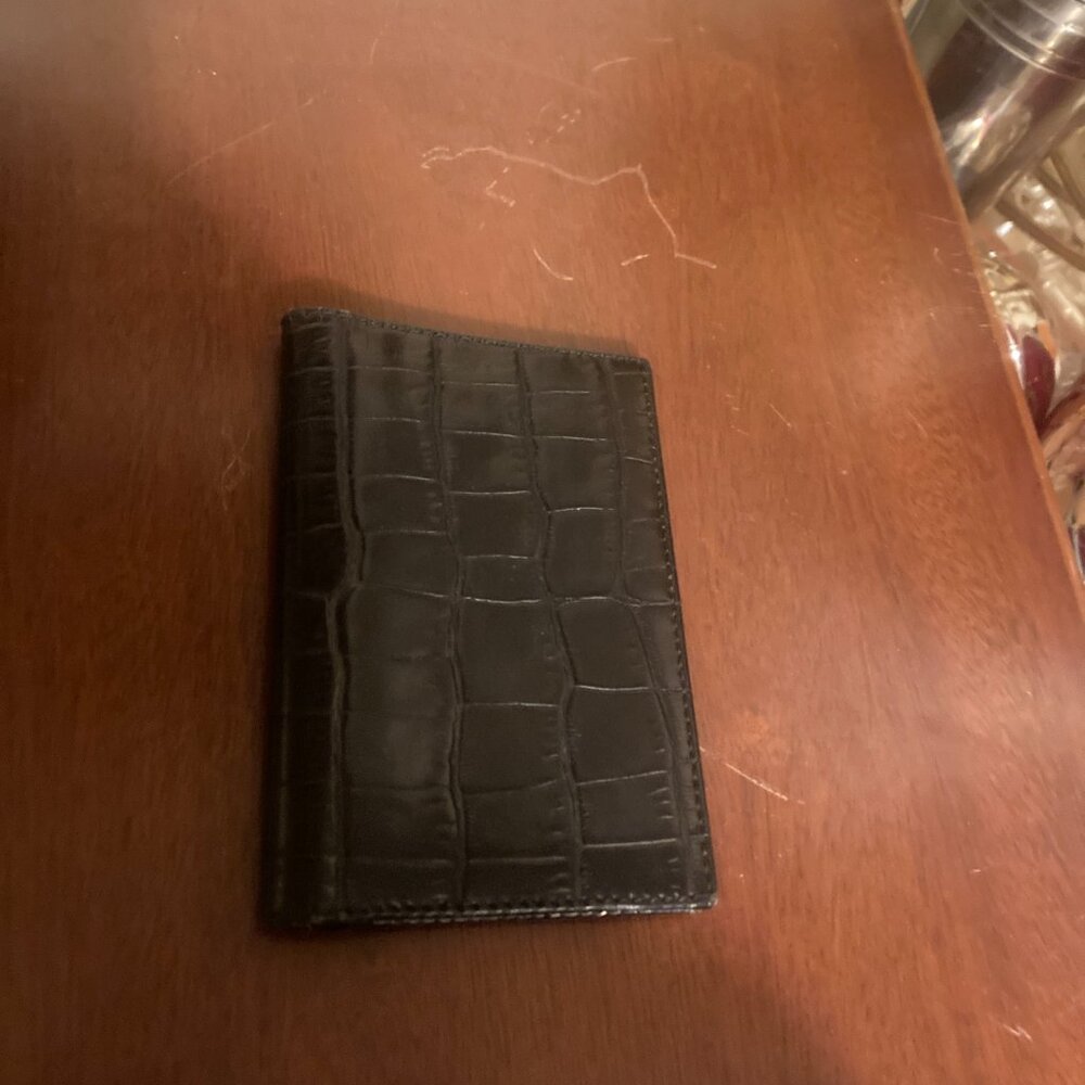 Men's Bergdorf goodman Croc-Embossed Card Case - Picture 4 of 5